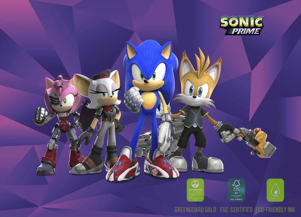 Papel Pintado Sónico Mural para Niños Dormitorio Foto Pared 252x182cm Azul Niño Niña Habitación Foto 3 de 4