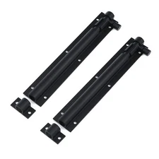 6-inch Slide Bolt Latch Matt Black Slide Locks for Inside Door Barrel Bolt La...