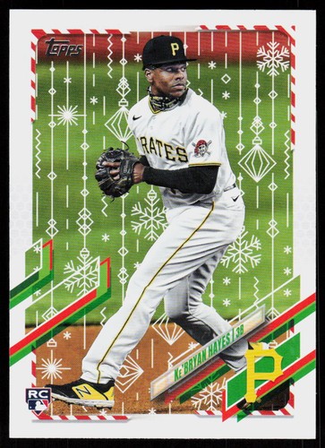 2021 Topps Holiday Ke'Bryan Hayes #HW185 BASEBALL Rookie Pittsburgh Pirates RC - 第 1/2 張圖片