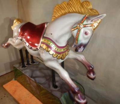 Restored Mechanical Horse Kiddie Ride