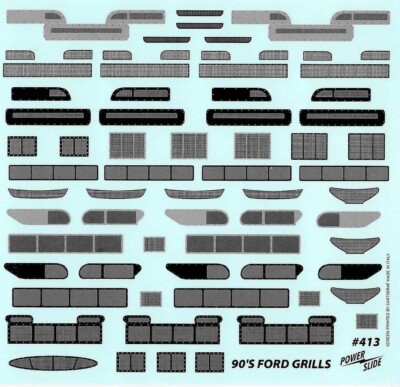 Powerslide 413 1990's Ford Grilles 1/24 Nascar decal
