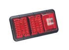 Bargman 84 85 Trailer RV Triple Tail Light Red & Red LED Incndscnt Backup BLACK