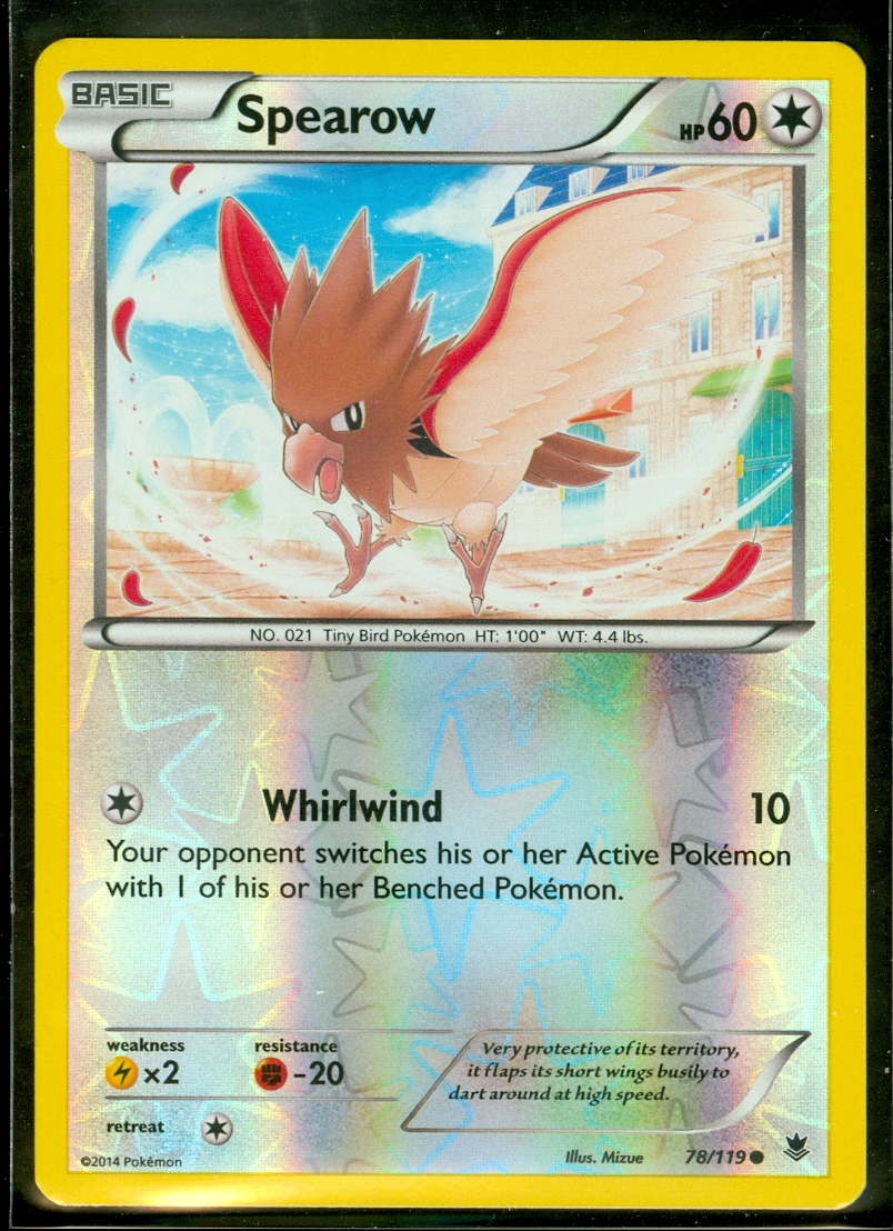 Pokemon SPEAROW 78/119 - XY Phantom Forces Rev Holo MINT