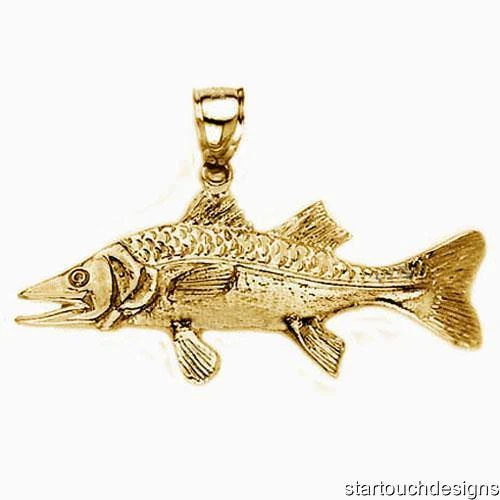 Gold snook shop pendant