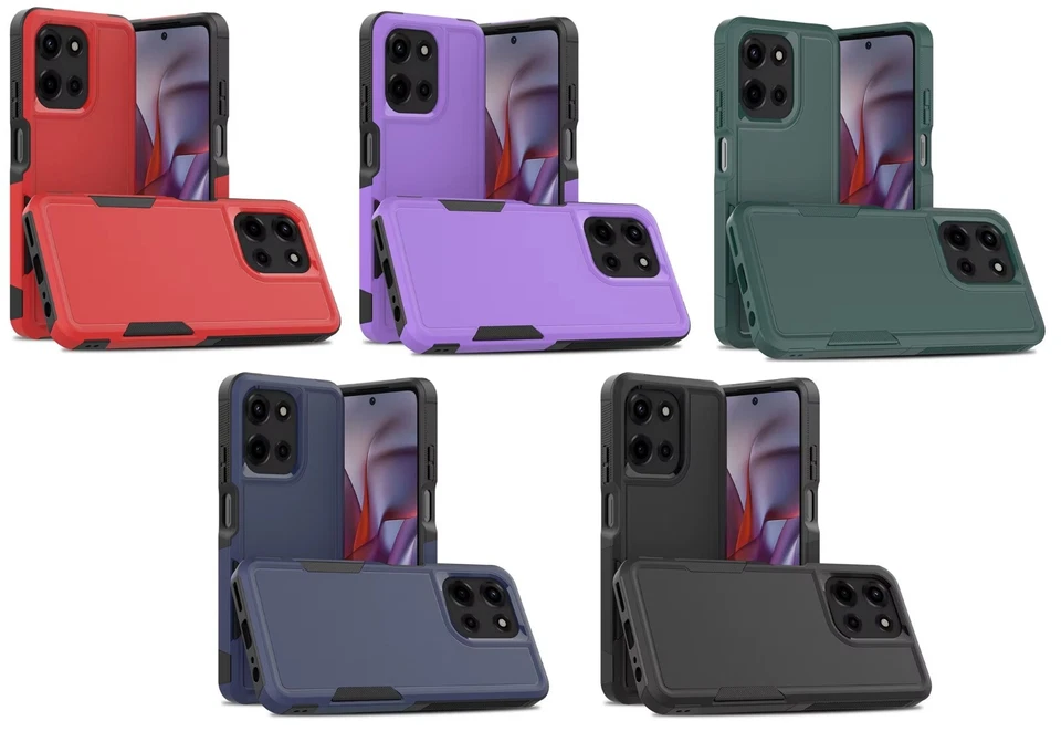 批量/5 双层混合保护壳 适用于 Moto G Power 2025/G Stylus/G 5G 2024/G 5G 2025 — 第 3/4 张图片
