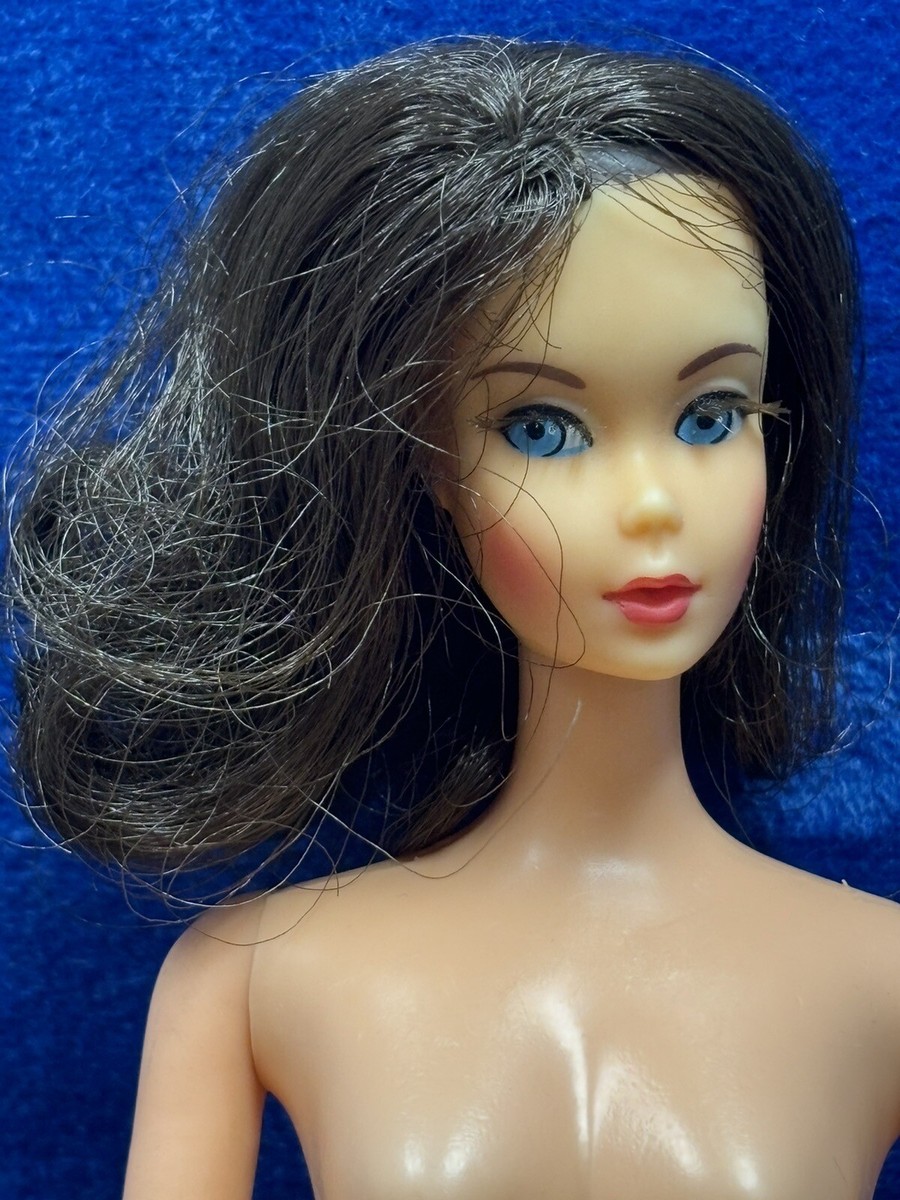 Vintage 1966 Twist N Turn Barbie Flip Dark Burnette Hair - Japan