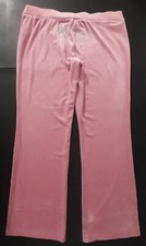 Juicy Couture Women's Bling Velour Track Pants Rose L