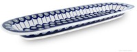 Bunzlauer Keramik Servierplatte / Aufschnittplatte Oval 44,4X15,1X3,0 Cm Dekor 8