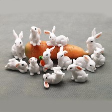 Fairy Garden Micro Landscape Resin Bunny Statue Miniature Rabbit Figurine