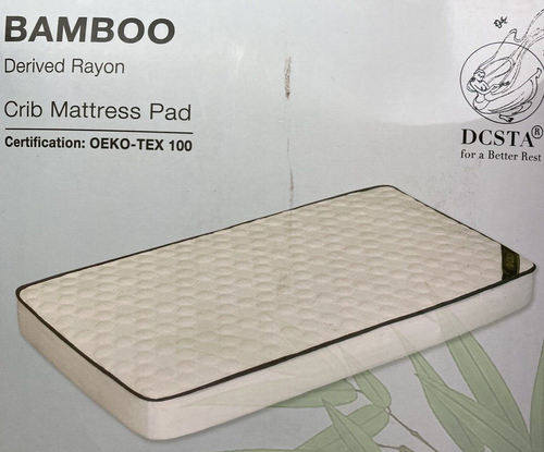 Crib Mattress Cover Topper Waterproof Bamboo Derived Rayon Baby Infant 28"x52"