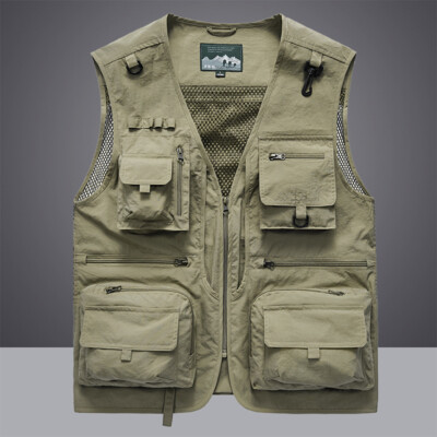 Fly Fishing Mesh Vest General Size Adjustable Mutil-Pocket Breathable ...