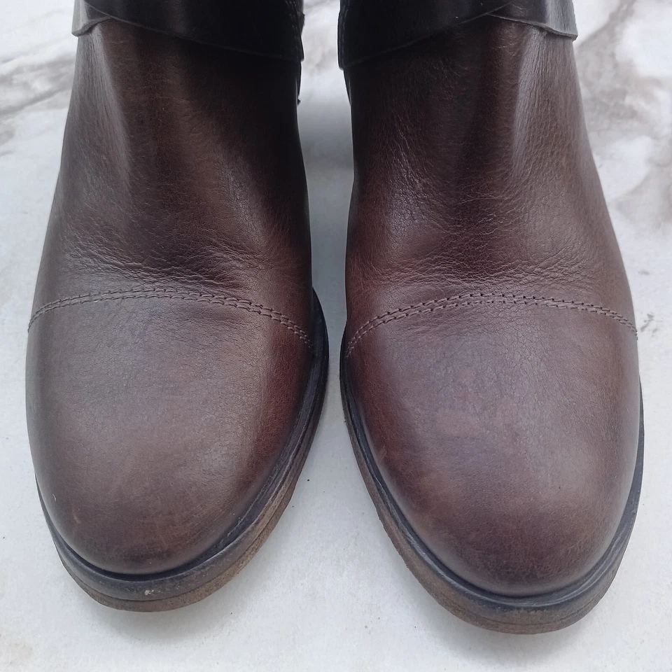 MOMA Botas al Tobillo con Puntera de Conejo Cremallera Lateral Para Mujer Talla 37 Marrón Oscuro 25,5 cm Foto 4 de 4