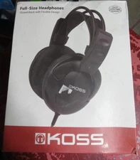Koss UR20 Noise Isolating Over-Ear Headphones (Black) #179194 NEW-damaged box