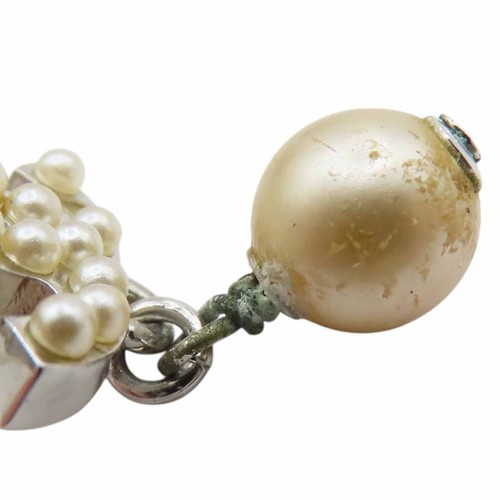 CHANEL Coco Mark Pearl Earrings Silver Plated - Picture 8 of 9