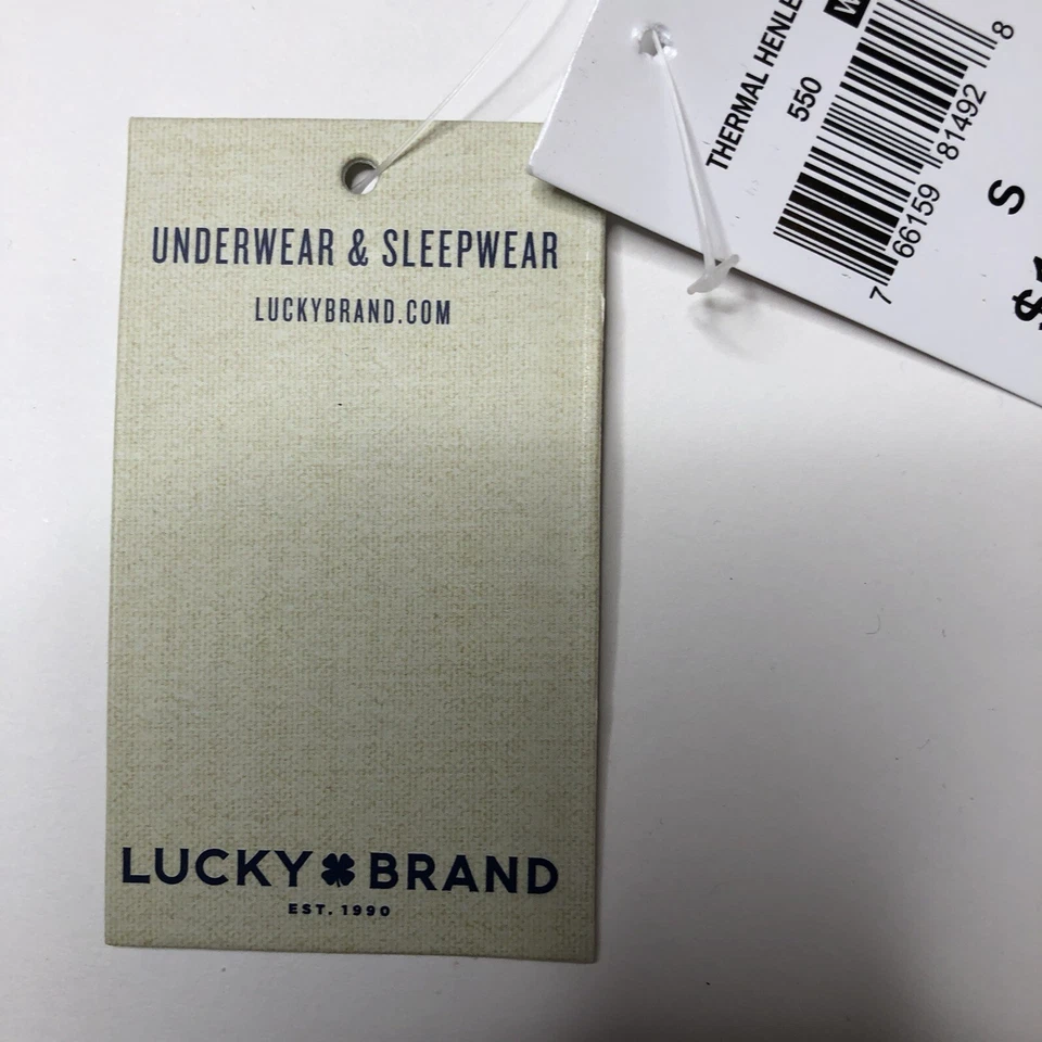 Prendas para dormir Henley de manga larga para hombre Lucky Brand talla pequeña Foto 4 de 4