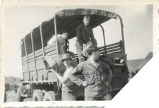 Vintage World War 2 Photograph U.S. Army Soldiers Loading a Truck WW11 1943