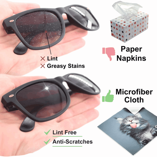 Microfiber Cleaning Cloth for Glasses Eyeglass Cleaning Towel 6 Pack Reusable - Picture 3 of 5