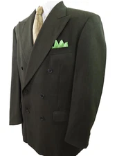 Jack Victor Montreal Mens Pure Wool Solid Green Blazer Jacket Sport Coat 42 R