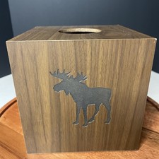 Tissue Box Cover Moose Rustic Wildlife Cabin