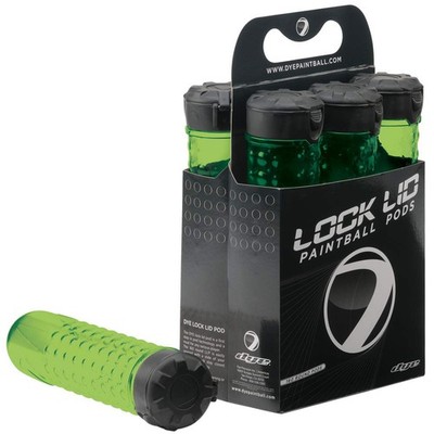 Paintball 160 Round Lock Lid Pods (Lime (6 Pack))