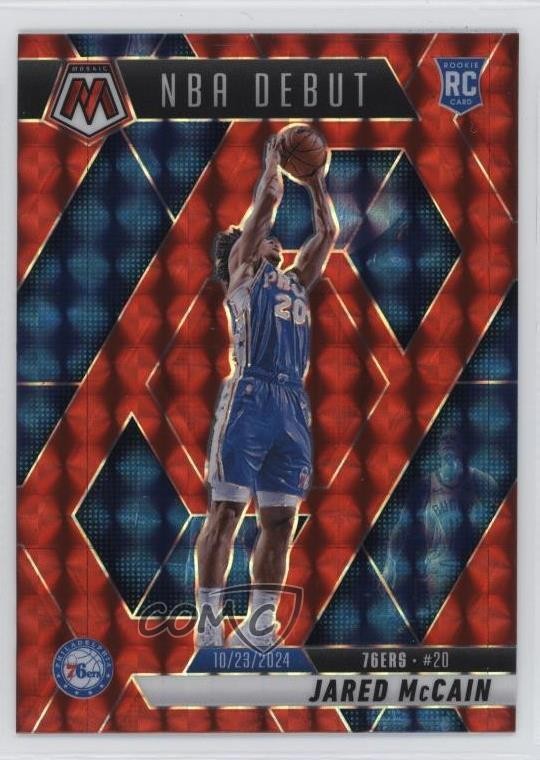 2024-25 Panini Mosaic NBA Debut Red Prizm Jared McCain #263 Rookie RC pe8