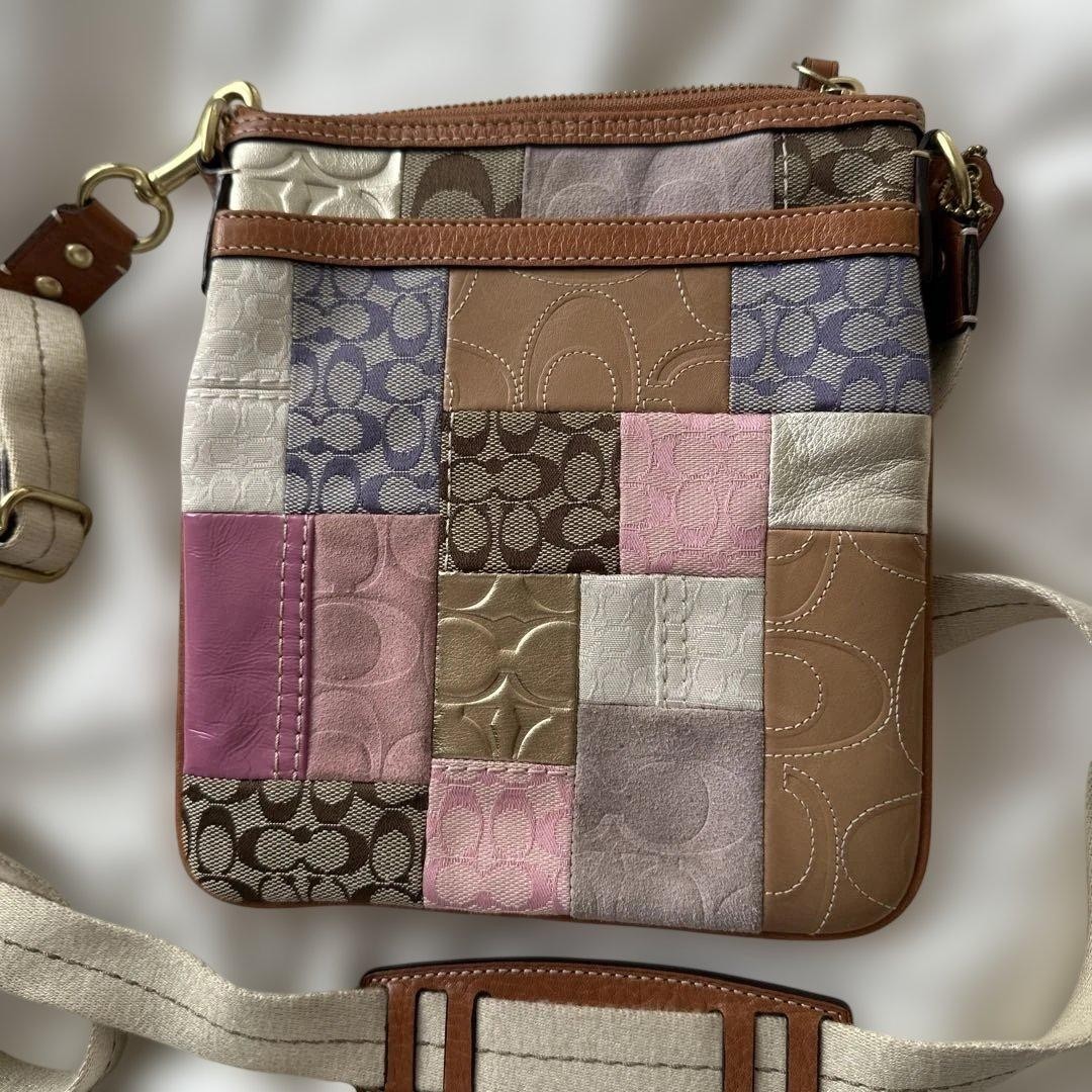 Coach Patchwork Multicolor Nylon Crossbody Bag, A… - image 1