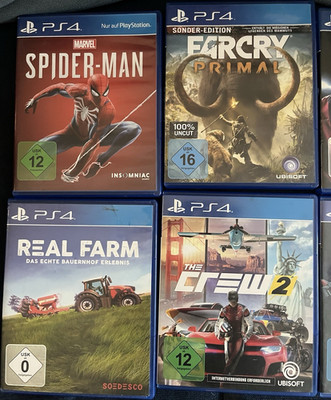 PS4 & PC Spiele Konvolut PAL: Spider-Man, Far Cry Primal, LS-Serie, Editionen