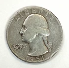 1951 Washington Quarter - Free Shipping