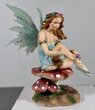 Faerie Glen Dewdance Fg808 Fairy Figurine 2002 Munro Mushroom W Box Faerie Glen Dewdance Fg808 Fairy Figurine 2002 Munro Mushroom W Box