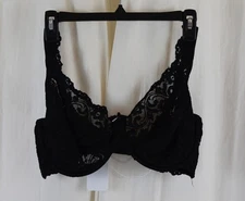 Smart & Sexy Women's Signature Lace Unlined Underwire Bra Black Size 36DDD