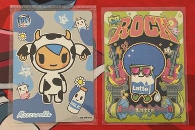 Tokidoki 2 Card lot Mozzarella Promo card TD-PR-011 & Latte CR Music TD-CR-008