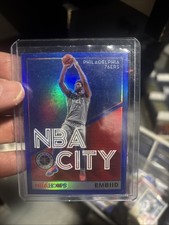 2019-20 Hoops Premium Stock Joel Embiid NBA City Blue #25