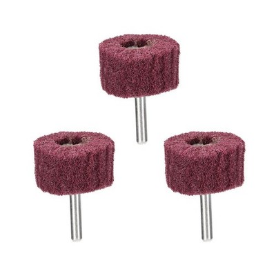 Uxcell Abrasive Wheels 1.6 x 1 in Buf Fiber Polyolefin Drill Buffing Chrome