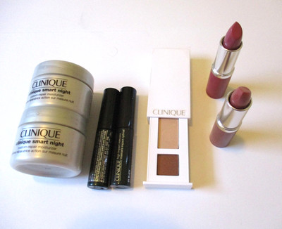 Clinique Smart Night Moisturizer, Lipsticks, Mascara, All About Shadow Duo