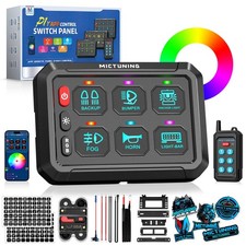 MICTUNING RGB 6 Gang Switch Panel Control Relay System for Truck Offroad Marine