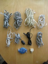 Mixed lot of 8 landline phone DSL cables RJ11 various lengths FREE SHIPPING