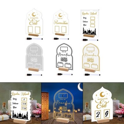 Stift Holzsockel Acryl Acryl Ramadan Brett Holz Countdown Kalender