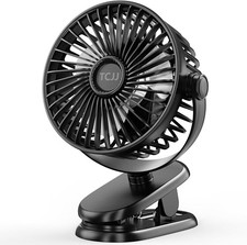 Portable Clip on Fan Rechargeable Stroller Fan USB Desk Fans With TYPE-C Port