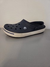 Crocs Crocband II Comfort Slip On Clogs Navy Blue White Mens 8 Womens 10 Straps