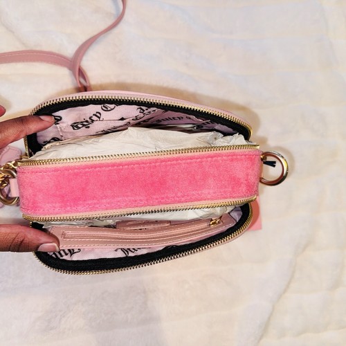 NWT Juicy Couture Lovers Club Camera Bag Pink Lemonade - Picture 6 of 8