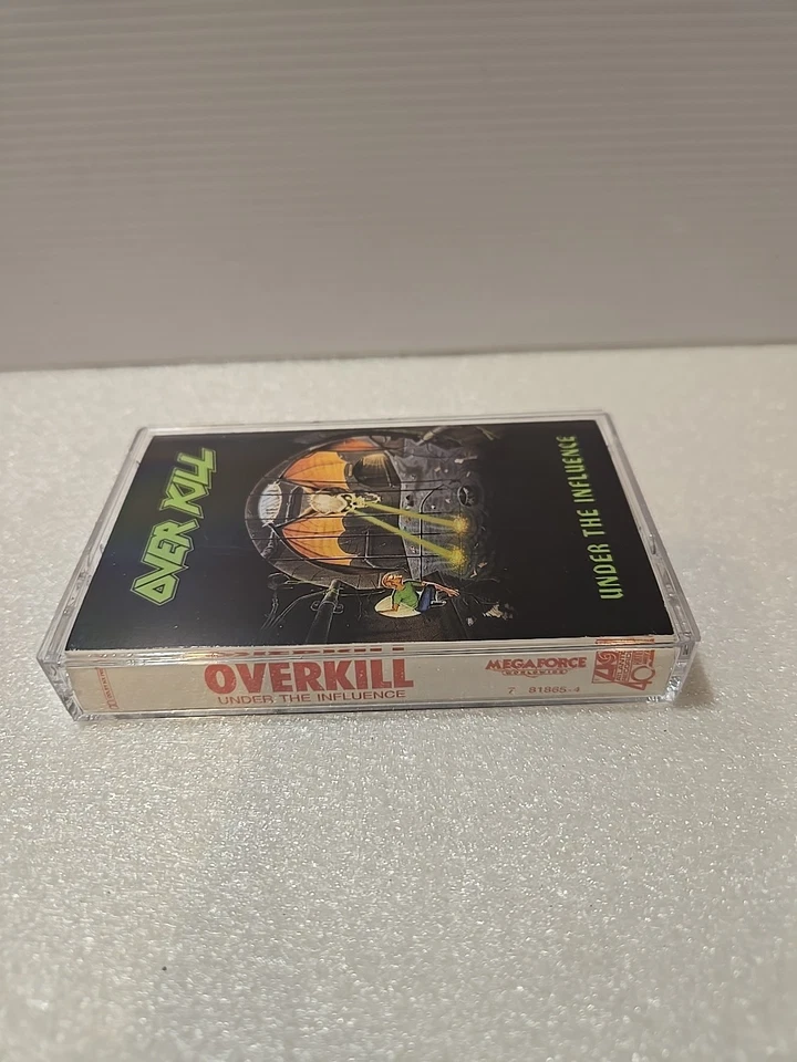 OVERKILL - UNDER THE INFLUENCE - CASSETTE TAPE - TESTED - MEGA FORCE - EXCELLENT - Image 2 of 4