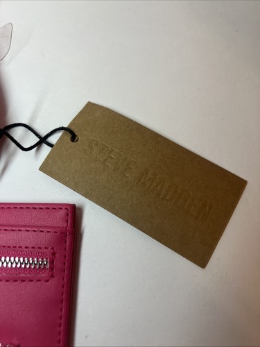 STEVE MADDEN BTEDDI Cordino Carta di Credito Porta ID Portafoglio + Cinturino Cerniera Moneta NUOVO - Foto 2 di 9