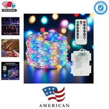 66ft 200 LED Outdoor String Lights, Multi Color Fairy Lights Battery Operated...