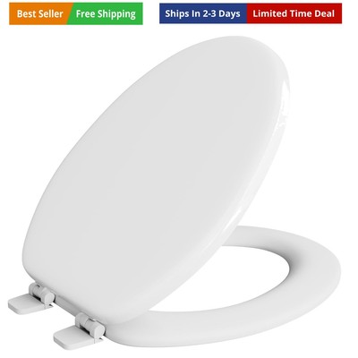 Round Closed-Front Toilet Seat and Lid - White