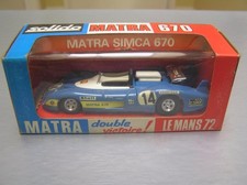 Solido 14 Matra Simca 670 Longue Long tail Le Mans double winner 1/43 scale NMIB