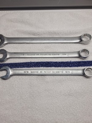 3 Proto Anti-Slip Design Combo Wrenches 13/16'' 7/8'' 1''