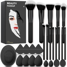26-Piece Professional Makeup Brush Set for Foundation and Eyeshadow Application