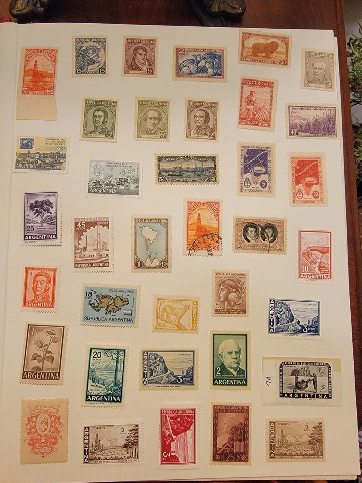Large collection of Argentina old classic stamps, mint & used OVP official stamp - Image 4 of 4