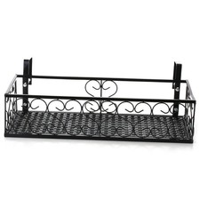 1 Iron Flower Pot Holder Balcony Rail Planter Shelf Stable European Style For