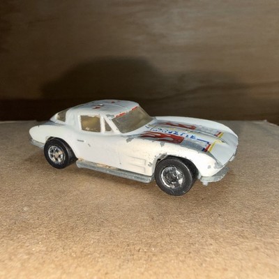 1979 Hot Wheels 1963 Corvette Stingray Fiery Flames On Hood Made In Malaysia GC!